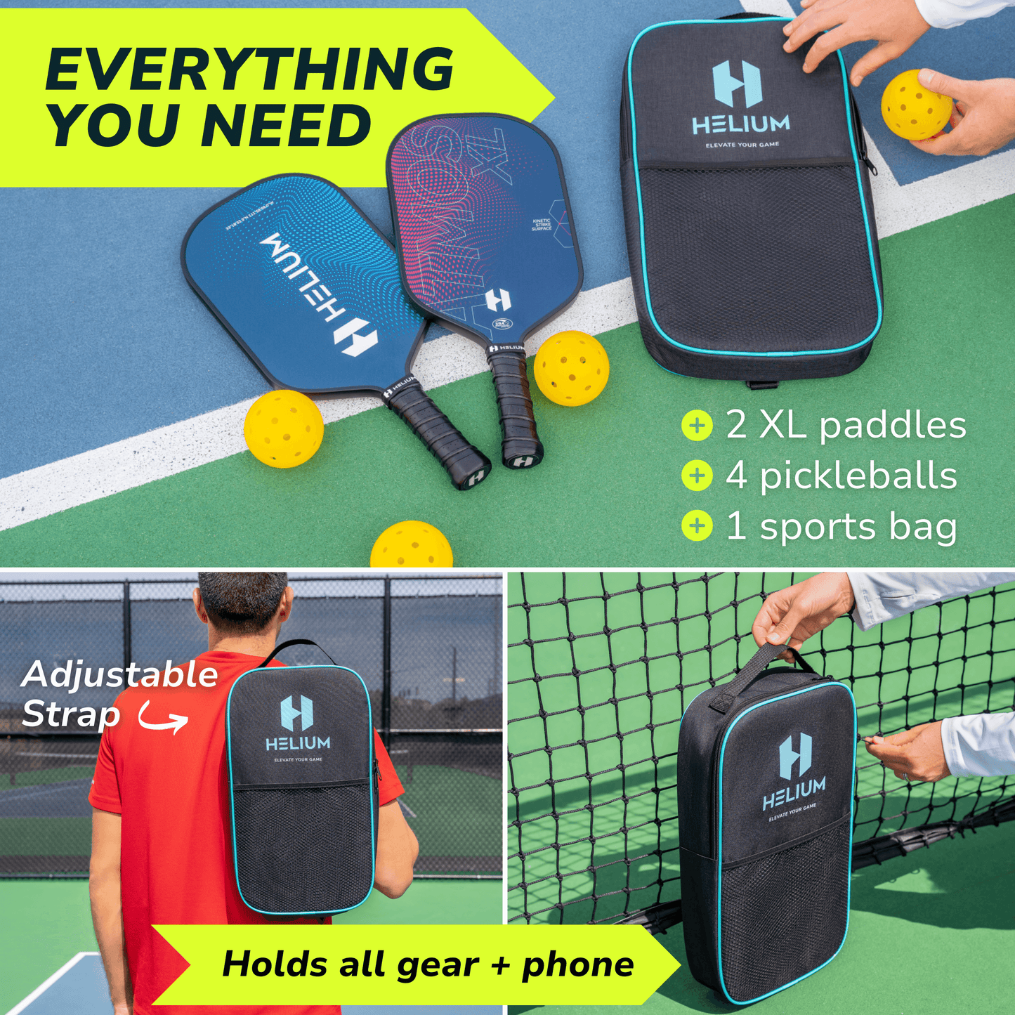 Helium Atmos XL 2 Pack Carbon Fiber Paddle - 2-Pack Bundle