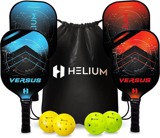 Helium Versus Fiberglass Pickleball Paddle 4-Paddle Bundle