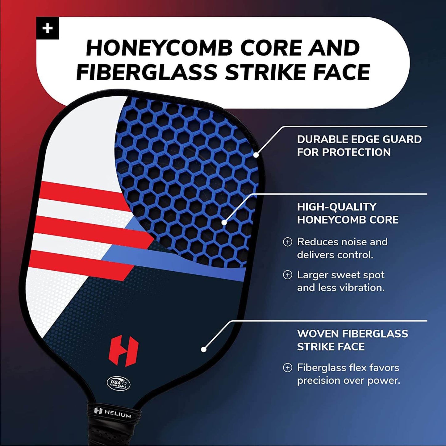 Helium Patriot Fiberglass Paddle - 4-Pack Bundle