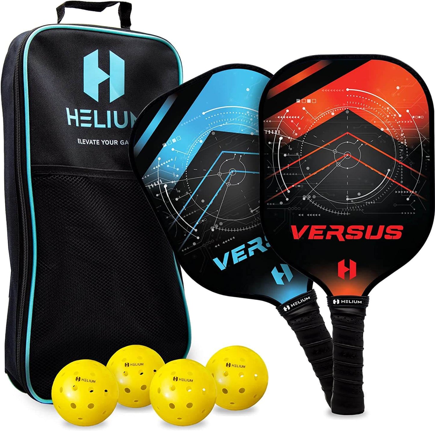 Helium Versus Fiberglass Pickleball Paddle 2-Paddle Bundle