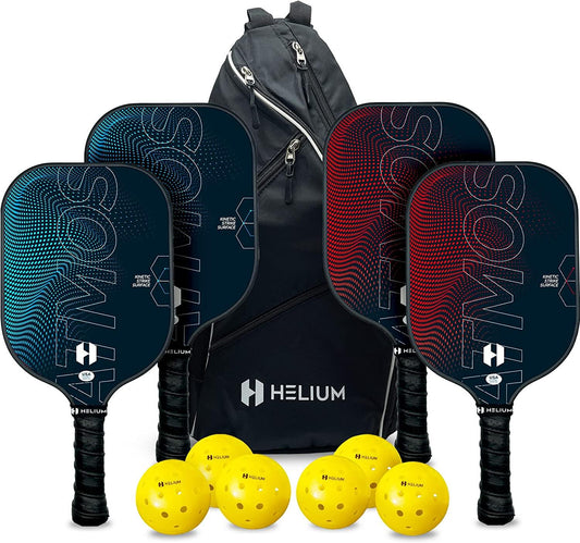 Helium Atmos Carbon Fiber Pickleball Paddle 4-Paddle Bundle