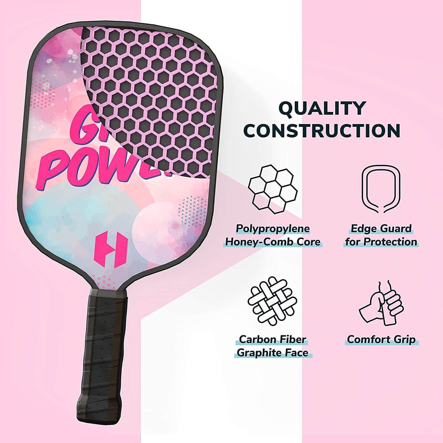 Helium Junior Pickleball Paddle Set - 1 Pack - Girl Power