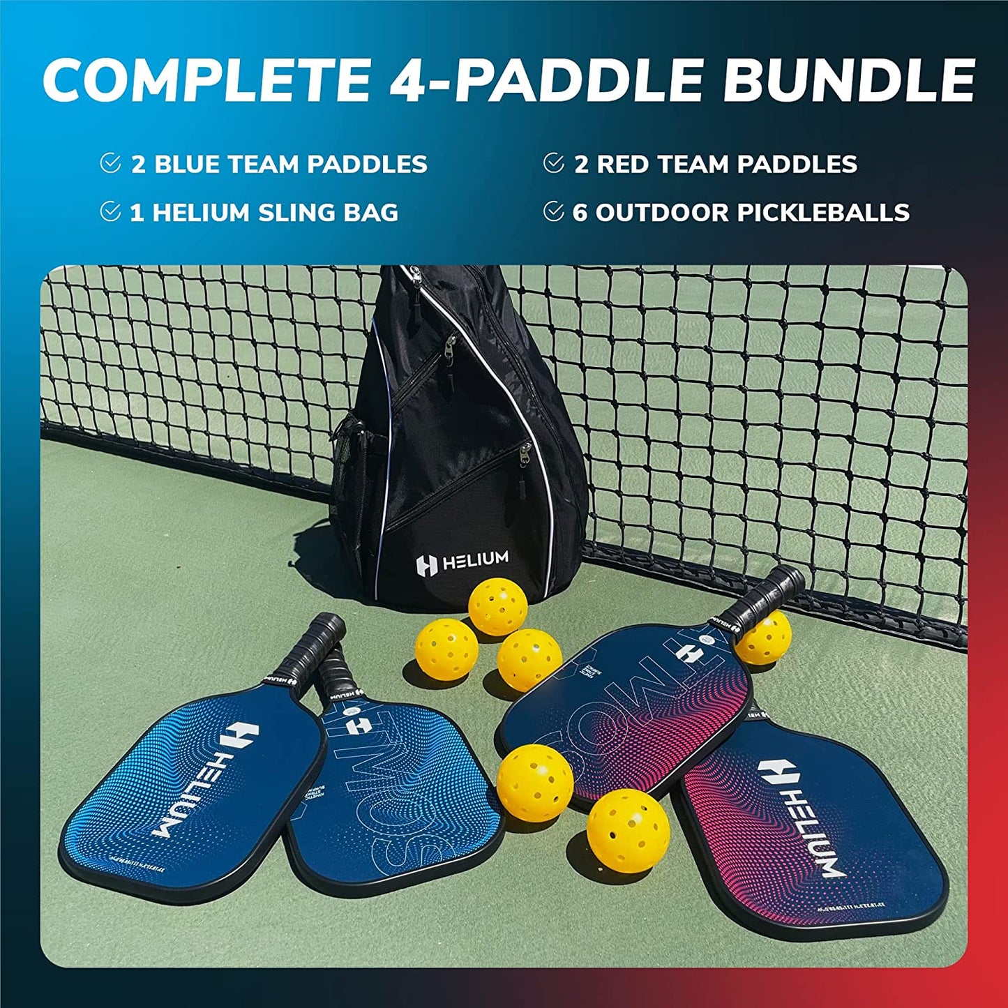 Helium Atmos Carbon Fiber Paddle - 4-Pack Bundle