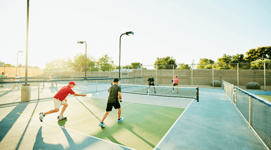 People playing pickleball