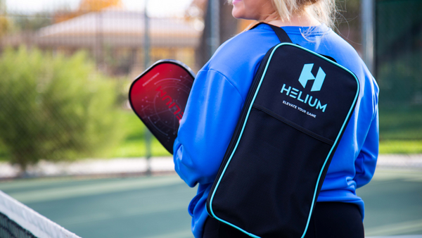 girl wearing pickleball bag