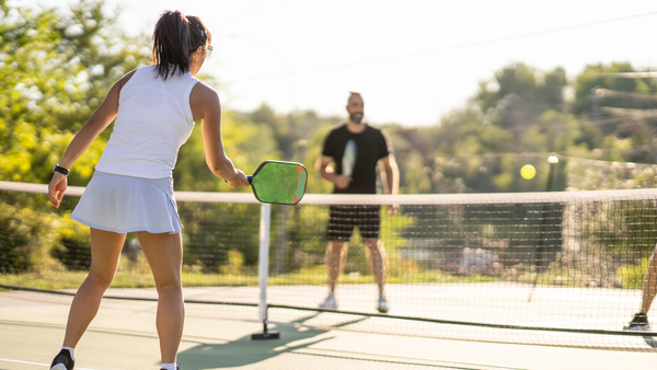 People playing pickleball